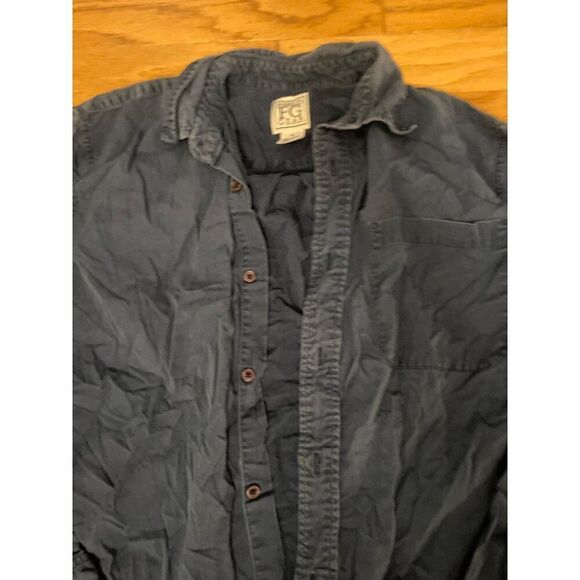 Field Gear Men's dark blue Long Sleeve Cotton Button-Up collared relaxed Shirt M - Picture 4 of 8
